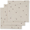 3-Pack Muslin Cloth - Cherry
