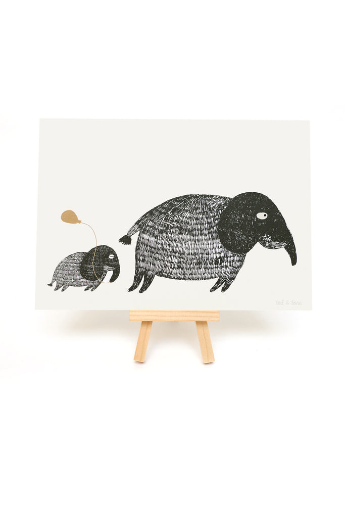 Elephant Print & Easel