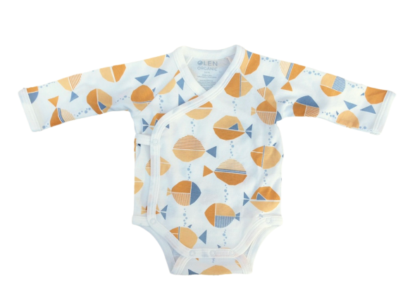 Baby Burrito Bodysuit in Meri Print